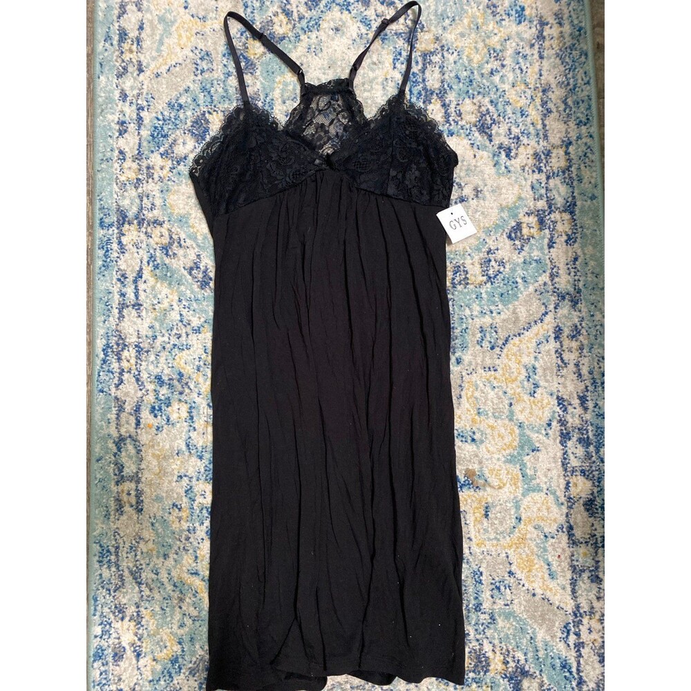 Lace nightgown with halter strap